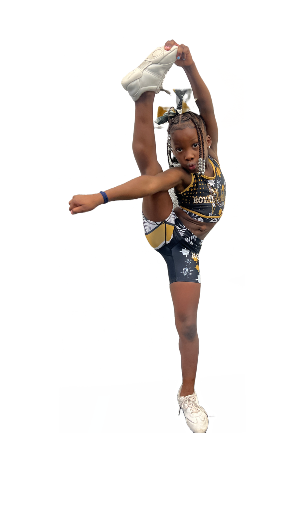 Athlete practicing flyer skills at Royal Rebels gym